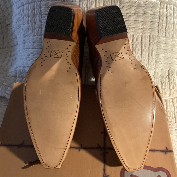 NWT Twisted X Steppin’ Out Leather Cognac Lace Up Western Bootie Size 8B - Picture 6 of 12